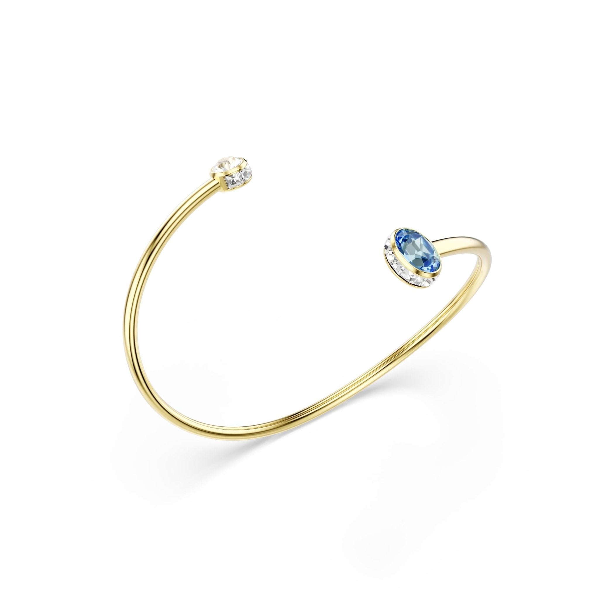 Chroma bangle, Mixed cuts, Multicolored, 18K gold finish -Swarovski