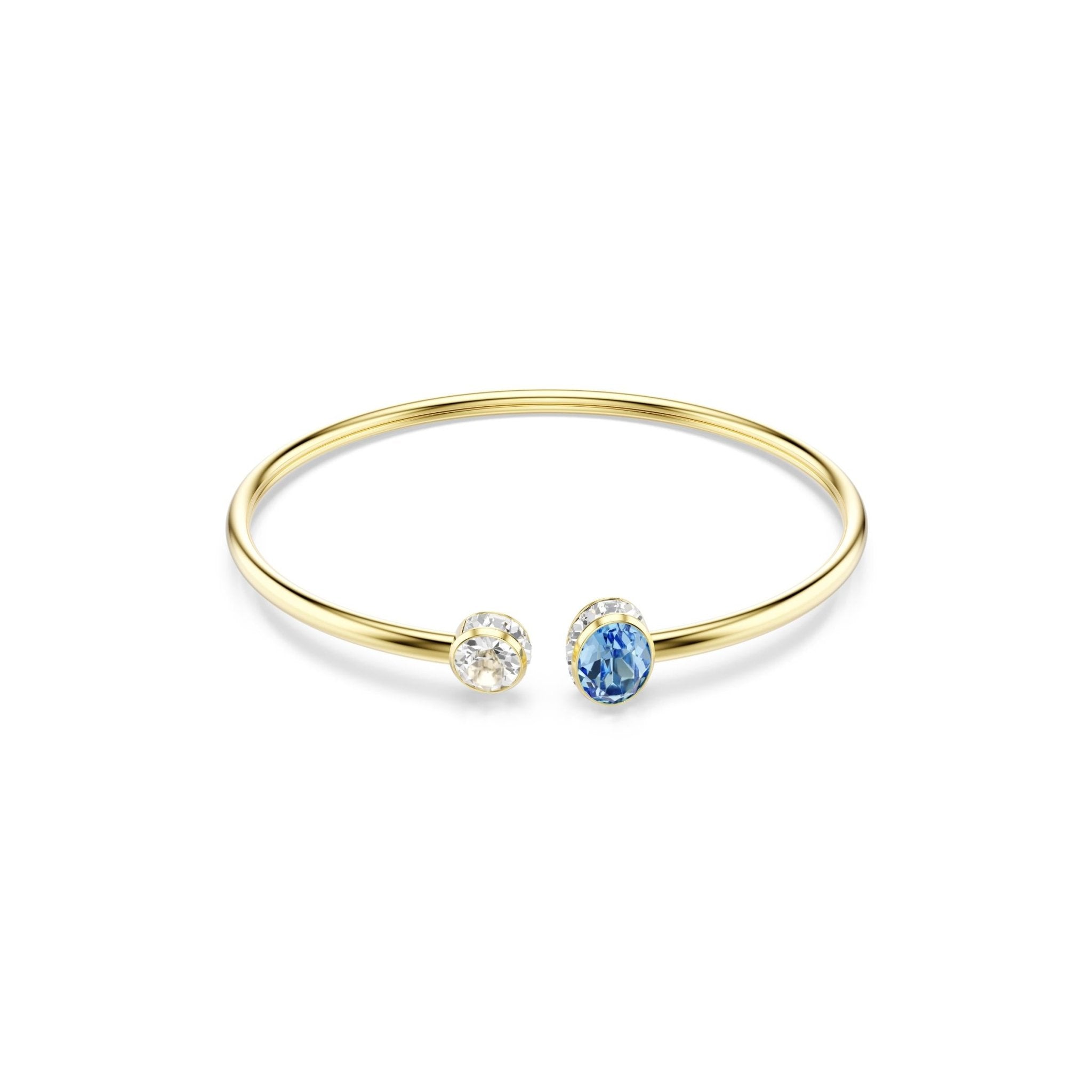 Chroma bangle, Mixed cuts, Multicolored, 18K gold finish -Swarovski