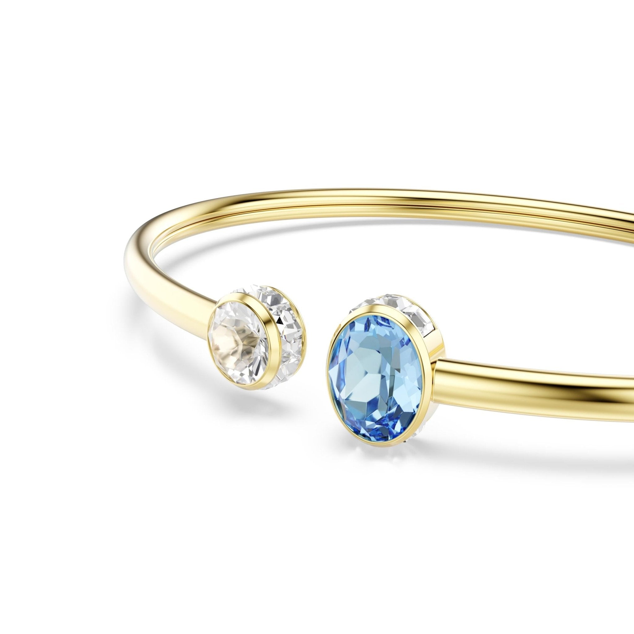 Chroma bangle, Mixed cuts, Multicolored, 18K gold finish -Swarovski