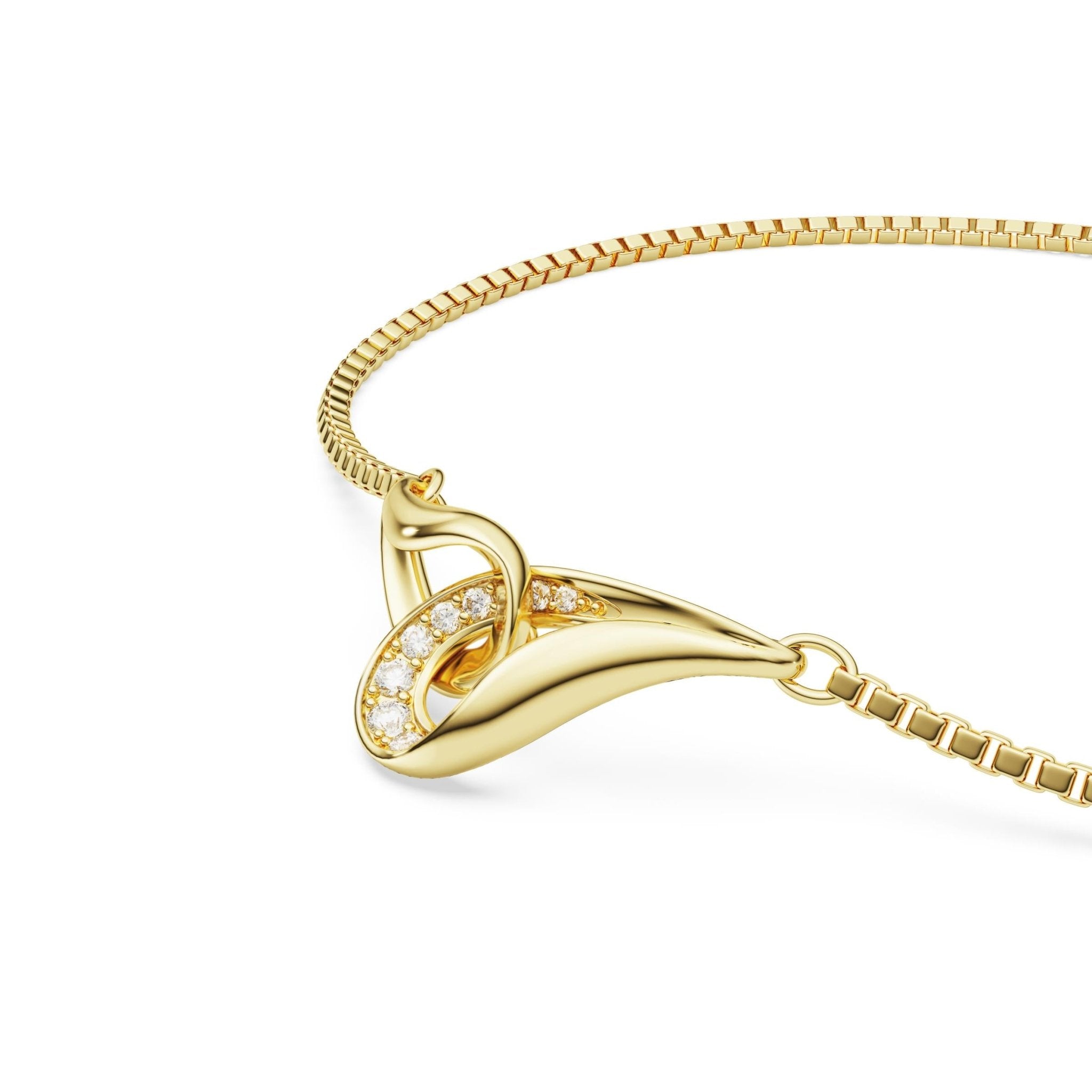 Classica bracelet, Round cut, Interlocking, White, Sterling silver, 18K gold finish -Swarovski