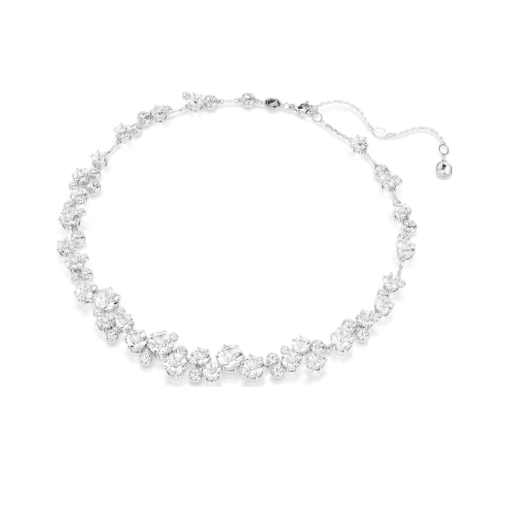 Constella setMixed cuts, White, Rhodium plated -Swarovski