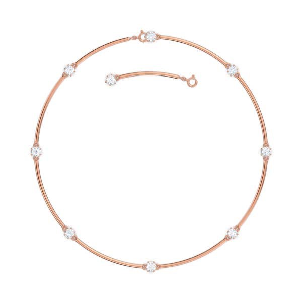 Constella:necklace White/Ros -Swarovski