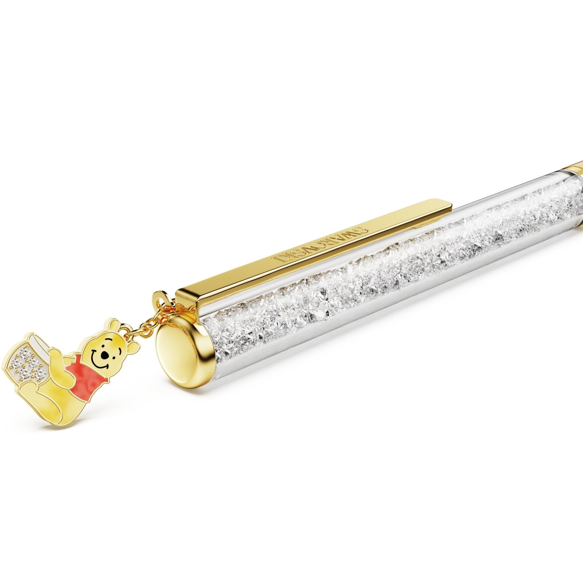 Crystalline ballpoint pen, Winnie the Pooh, Yellow lacquered, Gold-tone plated -Swarovski