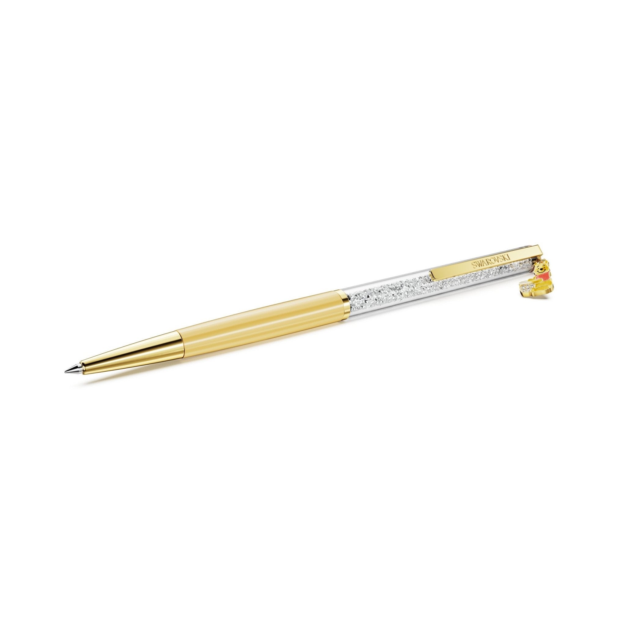 Crystalline ballpoint pen, Winnie the Pooh, Yellow lacquered, Gold-tone plated -Swarovski