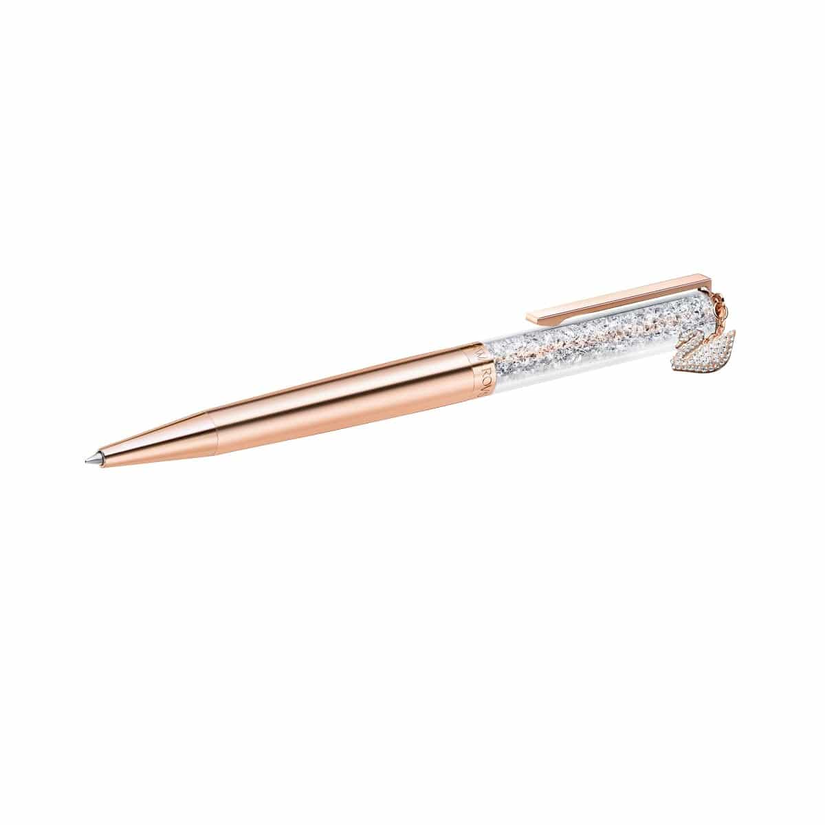 Crystalline Swan Ballpoint Pen, Rose-Gold Tone Plated -Swarovski