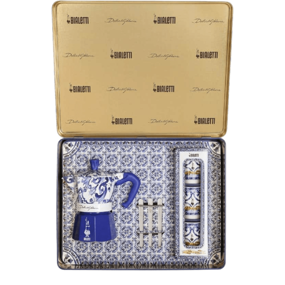 Dolce and Gabbana Moka 6 Cup Set (3 Cups+3 Stirrer) -Bialetti