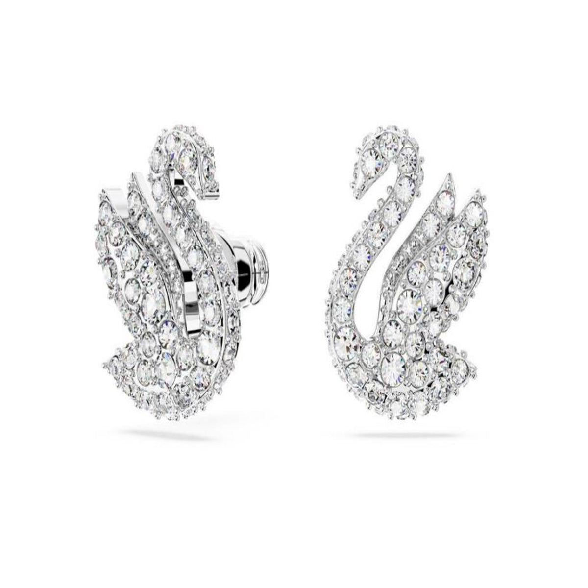 Earrings Iconic Swan XXS Cry/Rhs -Swarovski