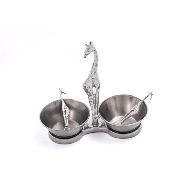 Earth Angel Giraffe Twin Bowl Set -Earth Angel