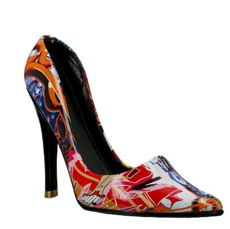 Gilde Bottle Holder Shoe, Graffiti Resin Multicolored -Gilde