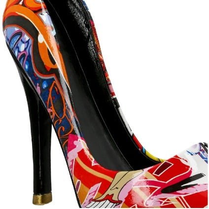 Gilde Bottle Holder Shoe, Graffiti Resin Multicolored -Gilde