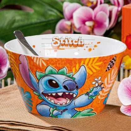 Gilde Disney Stitch Bowl Pocelain Orange -Gilde