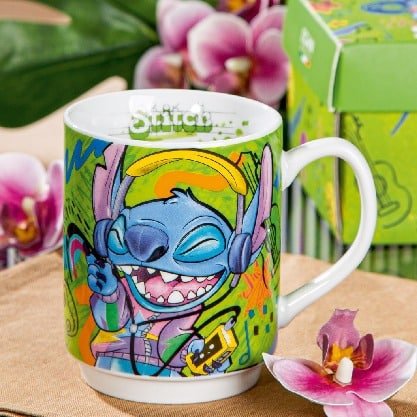 Gilde Disney Stitch Stacking Cups Porcelain Green -Gilde