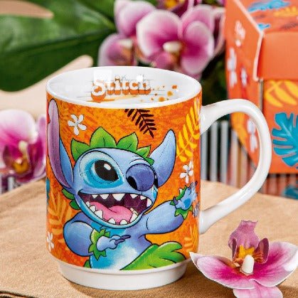 Gilde Disney Stitch Stacking Cups Porcelain Orange -Gilde