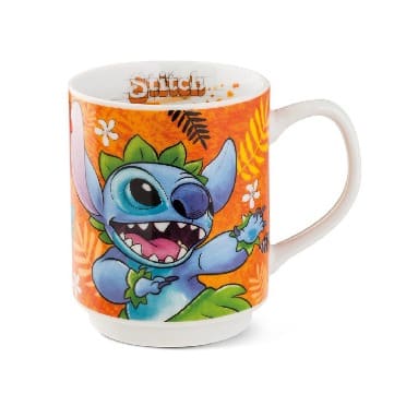 Gilde Disney Stitch Stacking Cups Porcelain Orange -Gilde