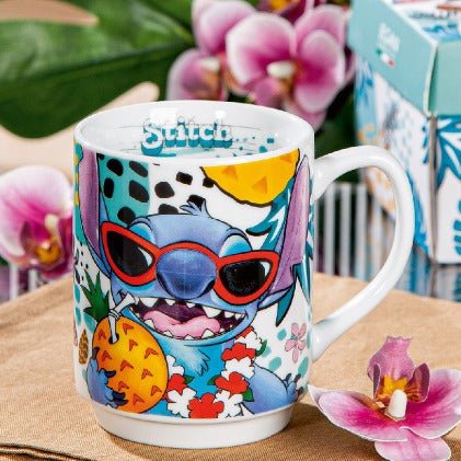 Gilde Disney Stitch Stacking Cups Porcelain White -Gilde