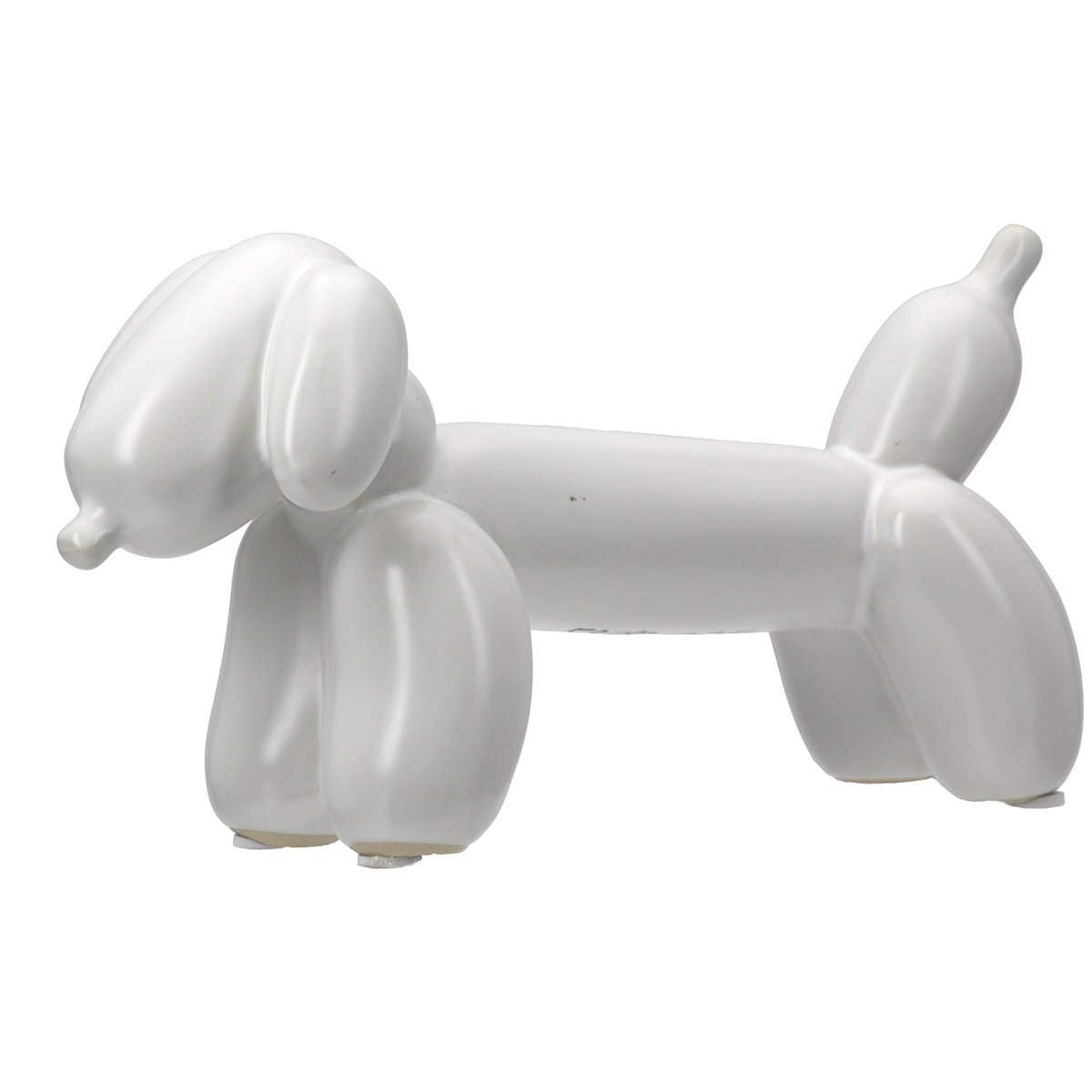 Gilde Figure Dachshund Waldi Ballonhund White Balloon Dog -Gilde