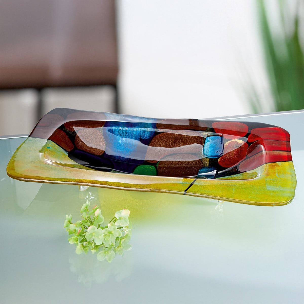 Gilde Glassart Bowl Murano Glass 50cm -Gilde
