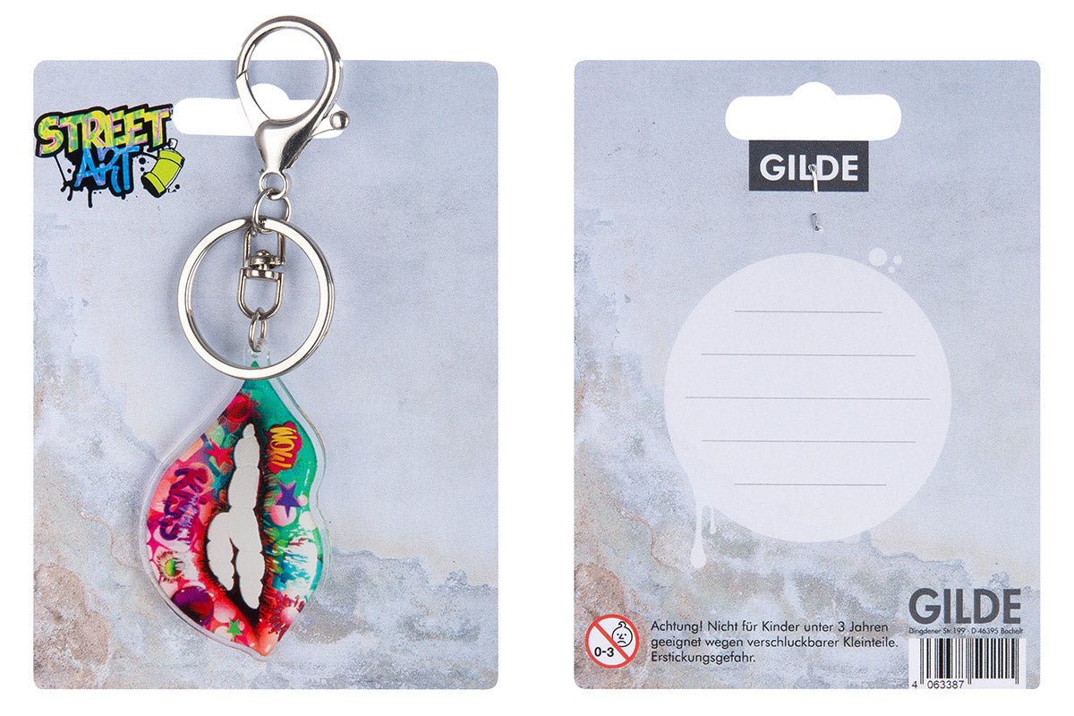 Gilde Key Ring Mouth Metal Multicolored -Gilde
