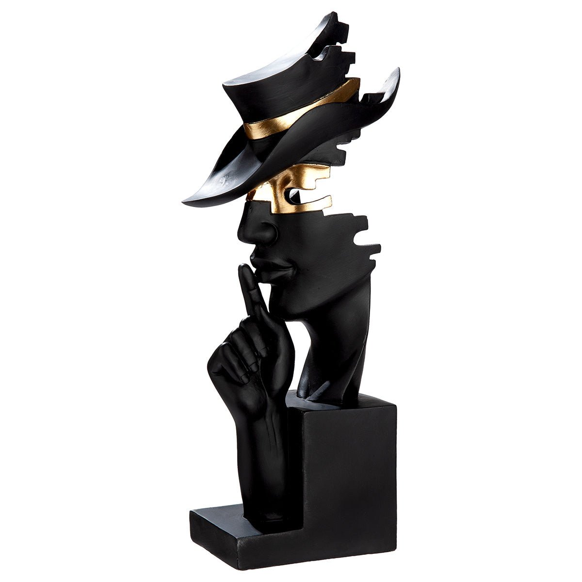 Gilde Sculpture Hand, Head , Mystique Resin Black -Gilde