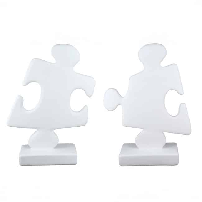 Gilde Sculpture Puzzle Resin Female White 38cm -Gilde