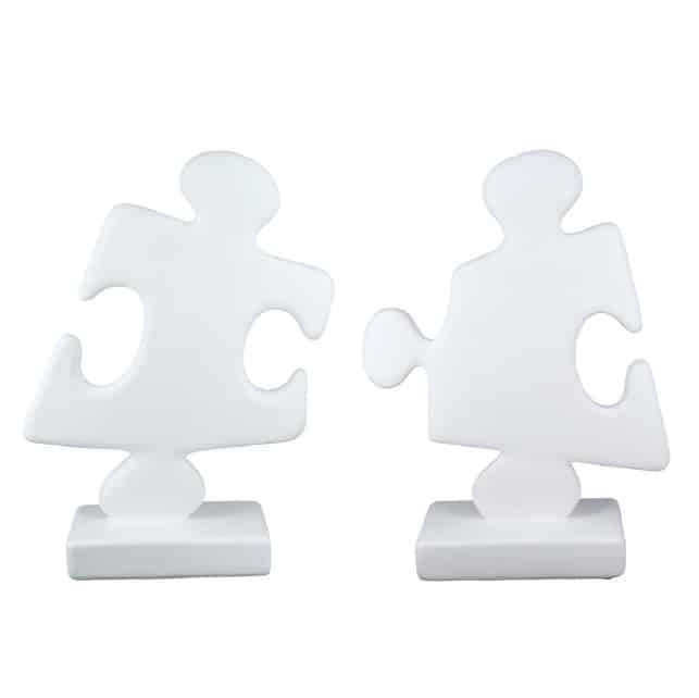 Gilde Sculpture Puzzle Resin Male White 38cm -Gilde