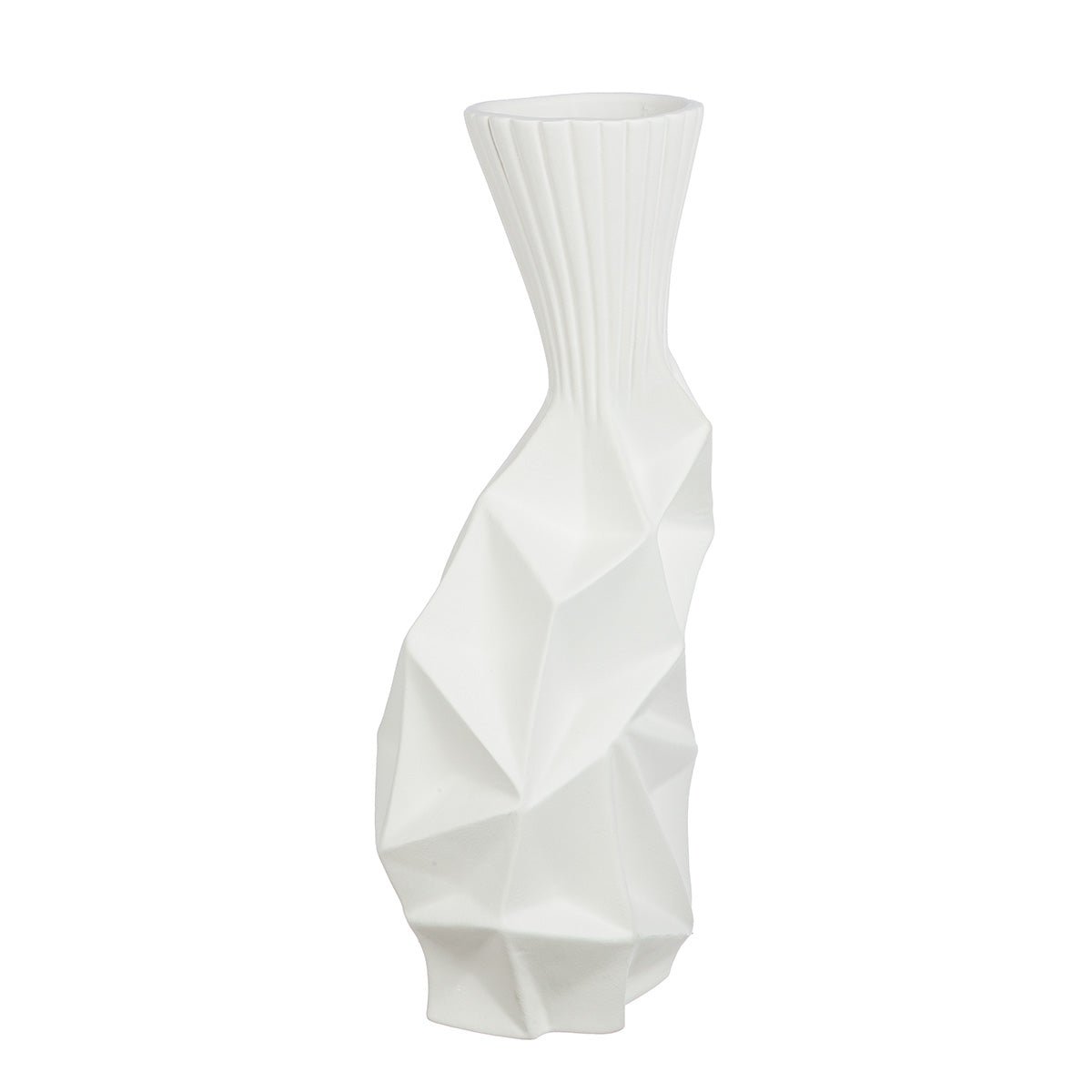 Gilde Vase Ceramics White 44cm -Gilde