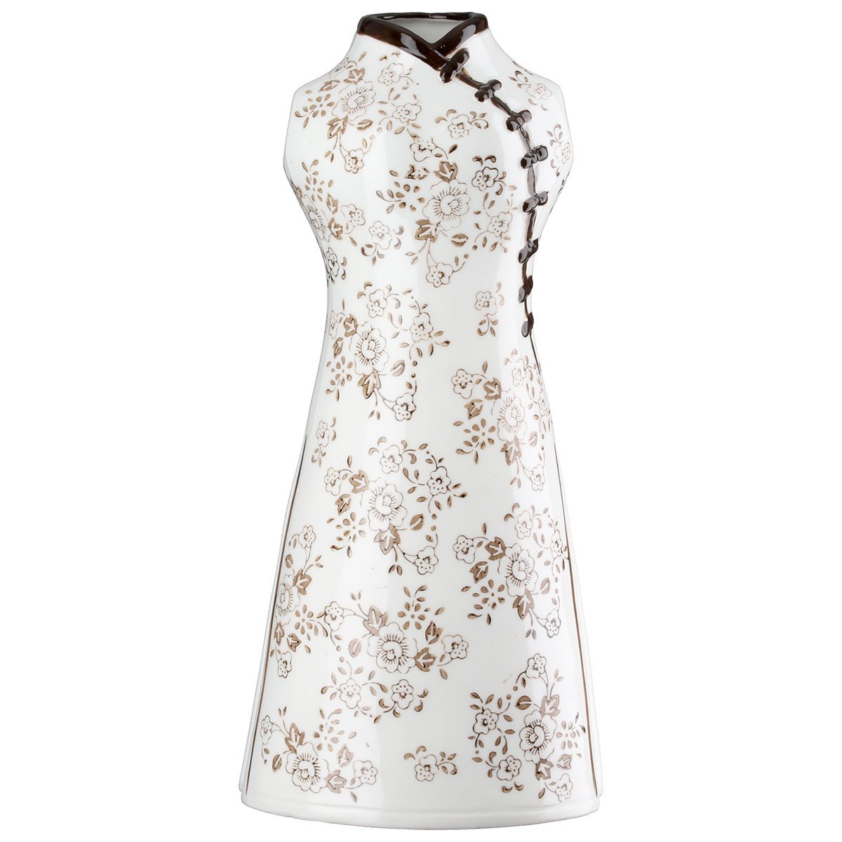 Gilde Vase Dress Sakura Flower Motif Ceramics White 24cm -Gilde