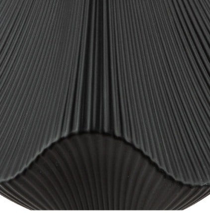 Gilde Vase Lamellen Ceramics Black 18cm -Gilde
