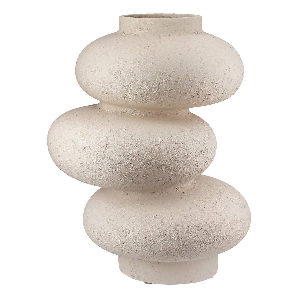 Gilde Vase Stone Dome Ceramics Light Gray 29cm -Gilde