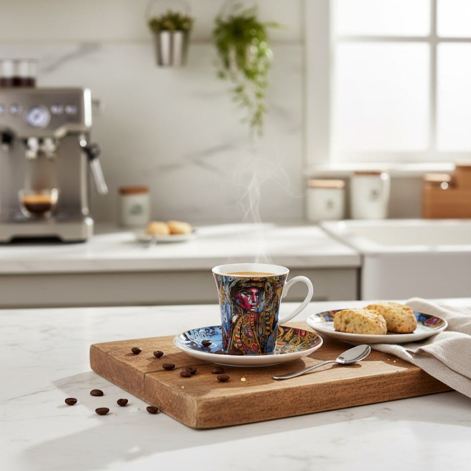 Goebel Espresso Cup & Saucer Aphrodite Lana Frey -Goebel