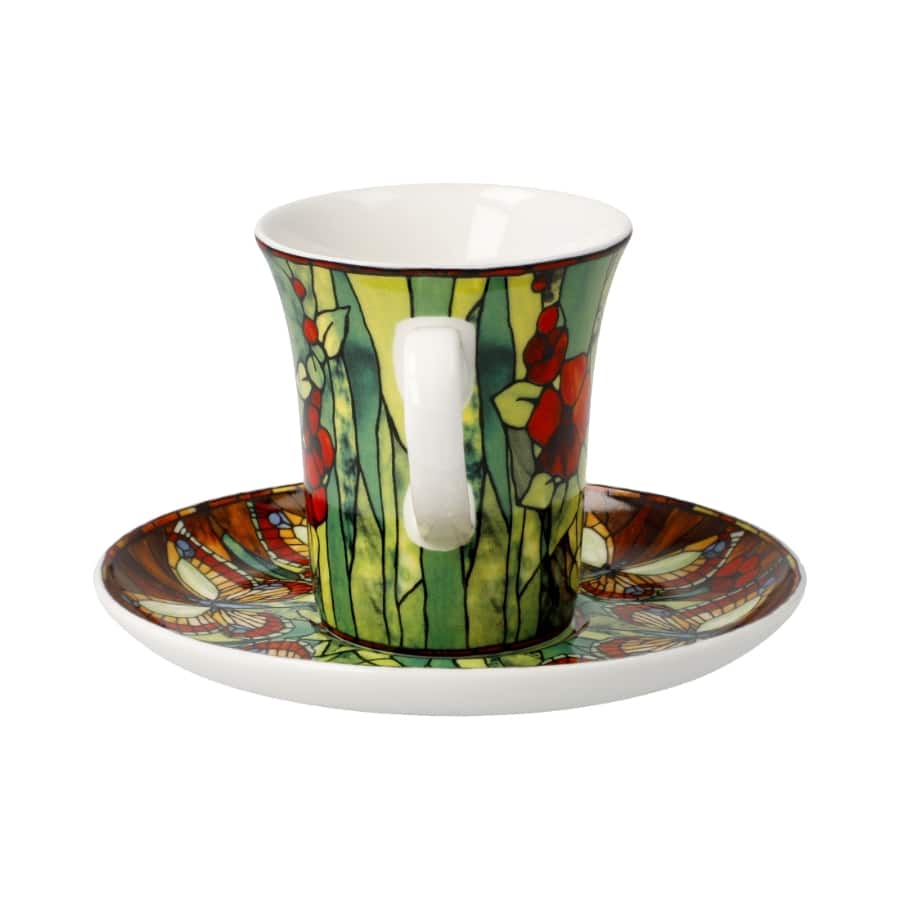 Goebel Espresso Cup & Saucer Butterflies Tiffany -Goebel