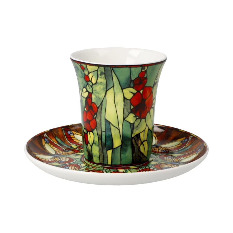 Goebel Espresso Cup & Saucer Butterflies Tiffany -Goebel