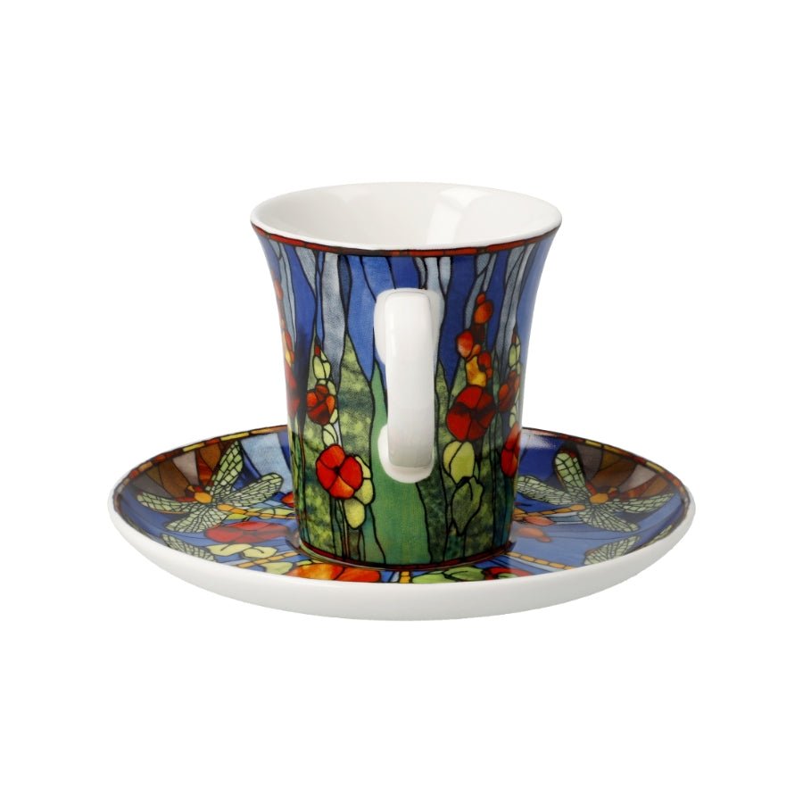 Goebel Espresso Cup & Saucer Dragonfly Tiffany -Goebel
