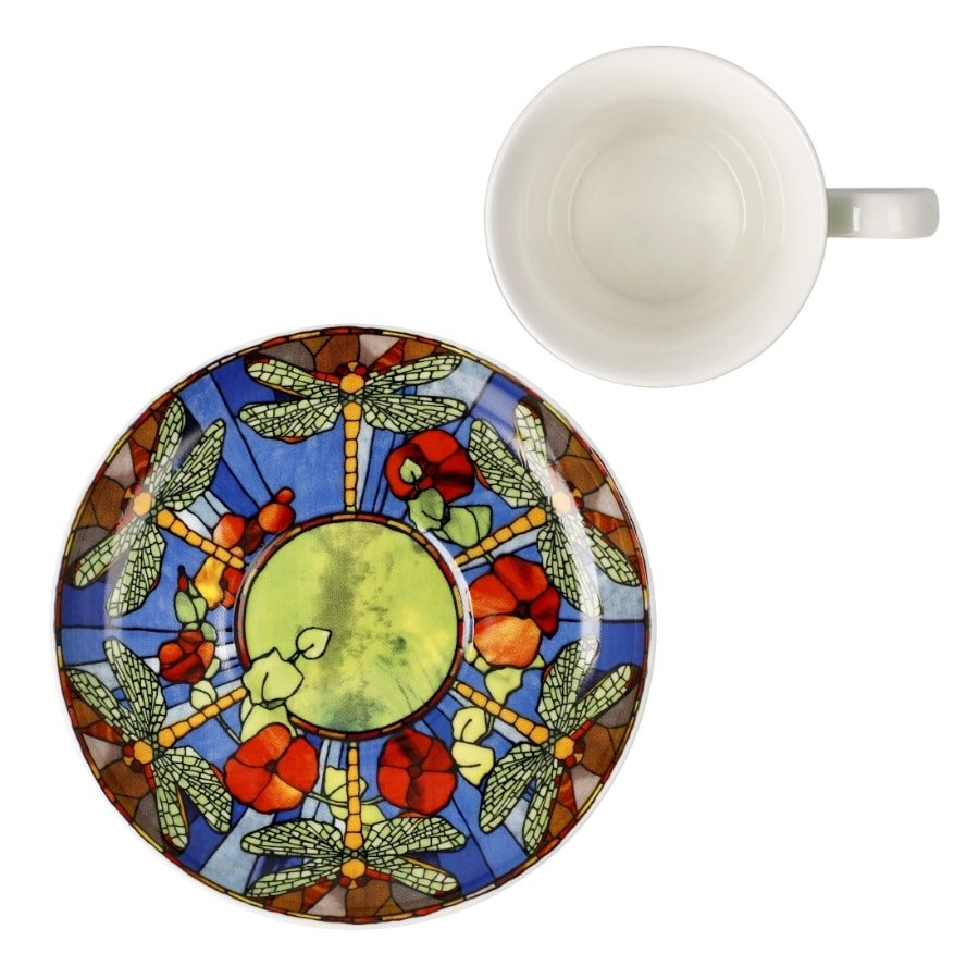 Goebel Espresso Cup & Saucer Dragonfly Tiffany -Goebel