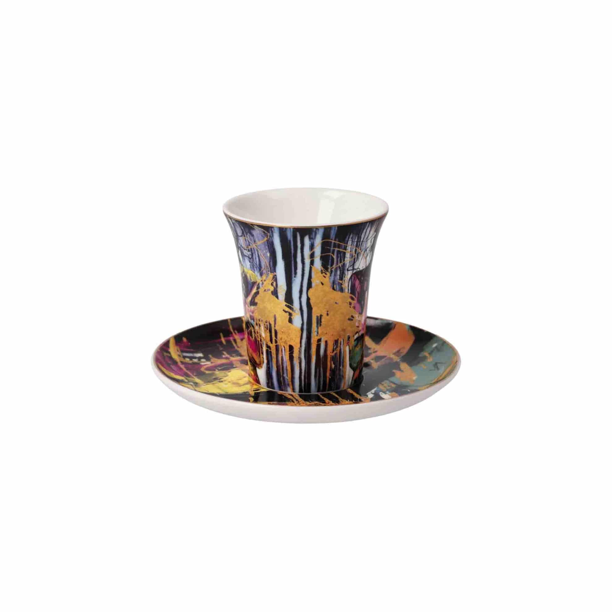 Goebel Espresso Cup & Saucer Liberation, Lana Frey -Goebel