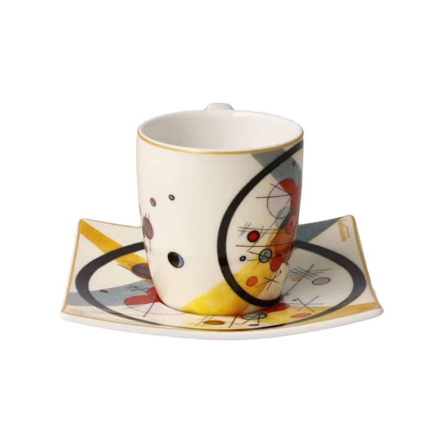 Goebel Espresso Cup & Saucer Wassily Kandinsky Circles in a Circle -Goebel