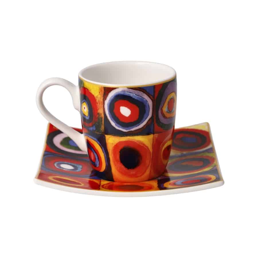 Goebel Espresso Cup & Saucer Wassily Kandinsky Squares -Goebel