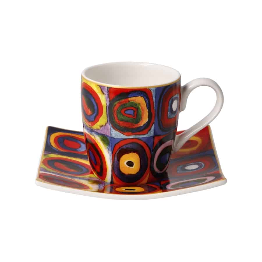 Goebel Espresso Cup & Saucer Wassily Kandinsky Squares -Goebel
