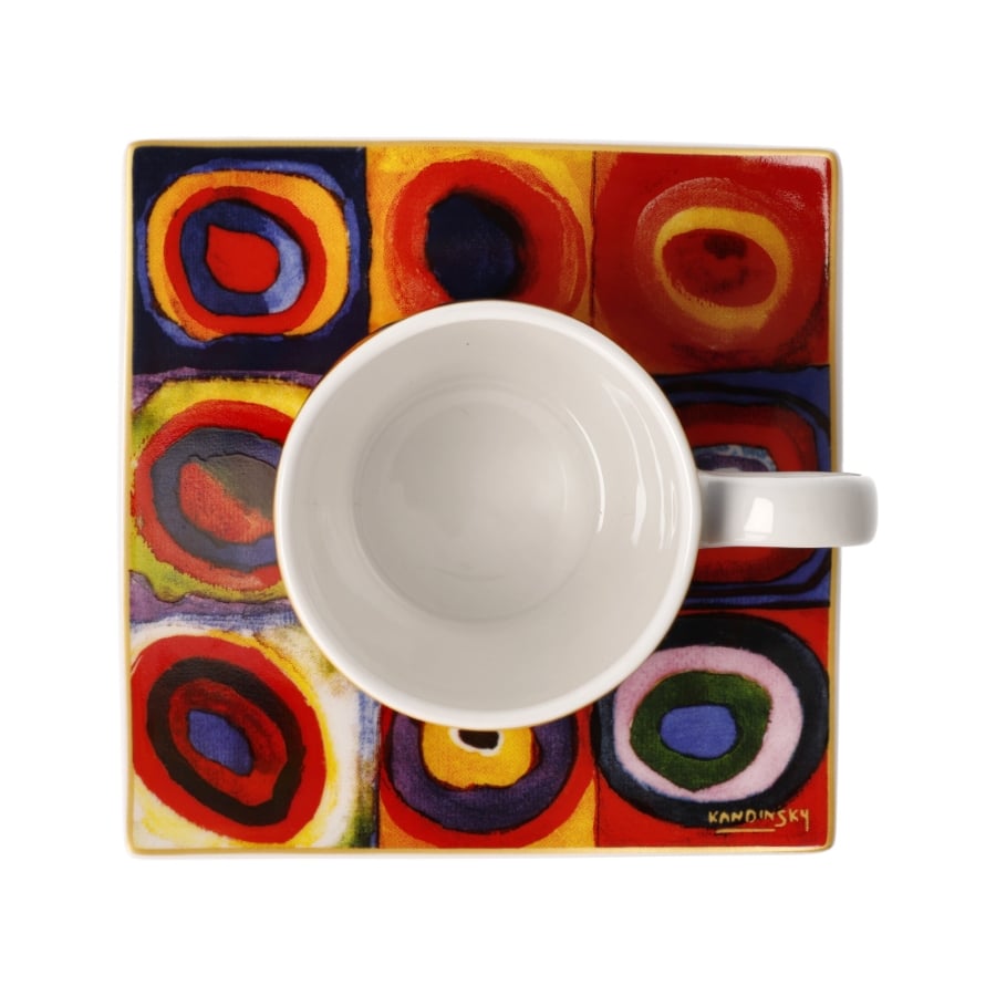 Goebel Espresso Cup & Saucer Wassily Kandinsky Squares -Goebel