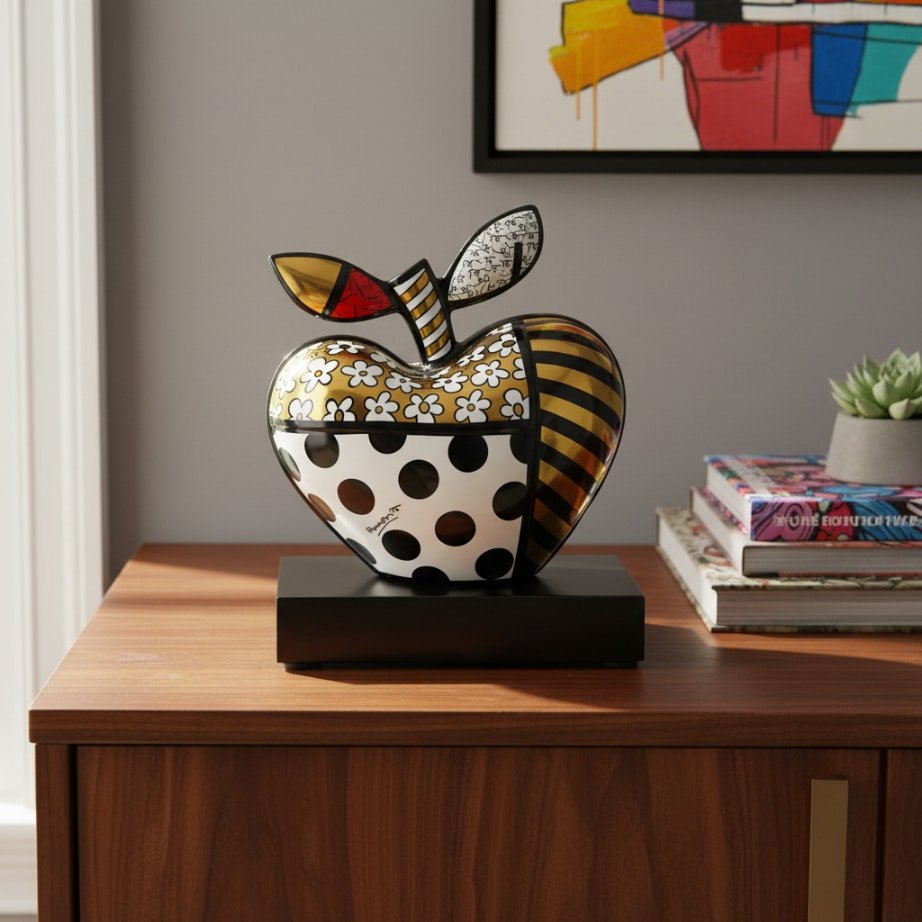 Goebel Figurine Golden Big Apple Romero Britto 18cm -Goebel