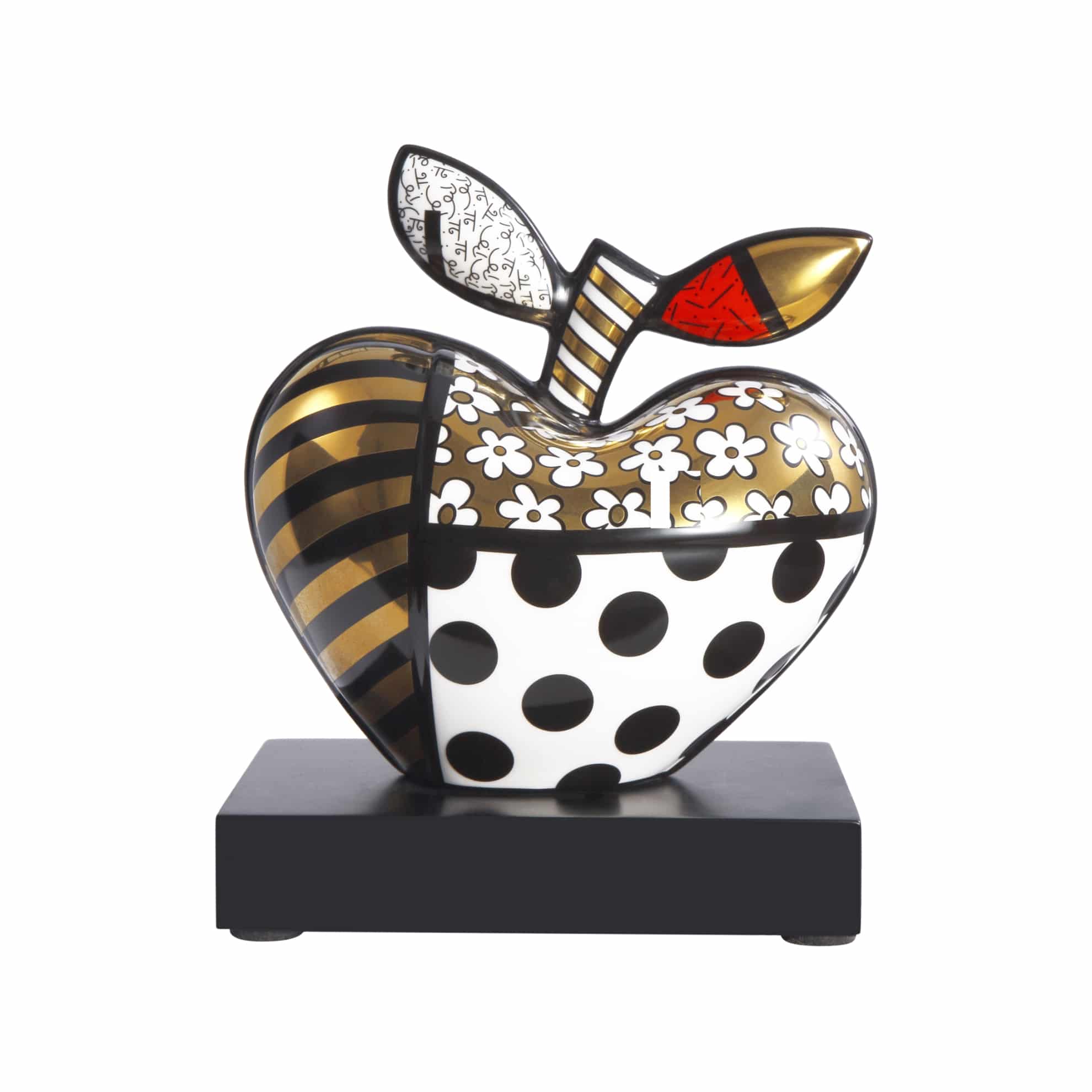 Goebel Figurine Golden Big Apple Romero Britto 18cm -Goebel