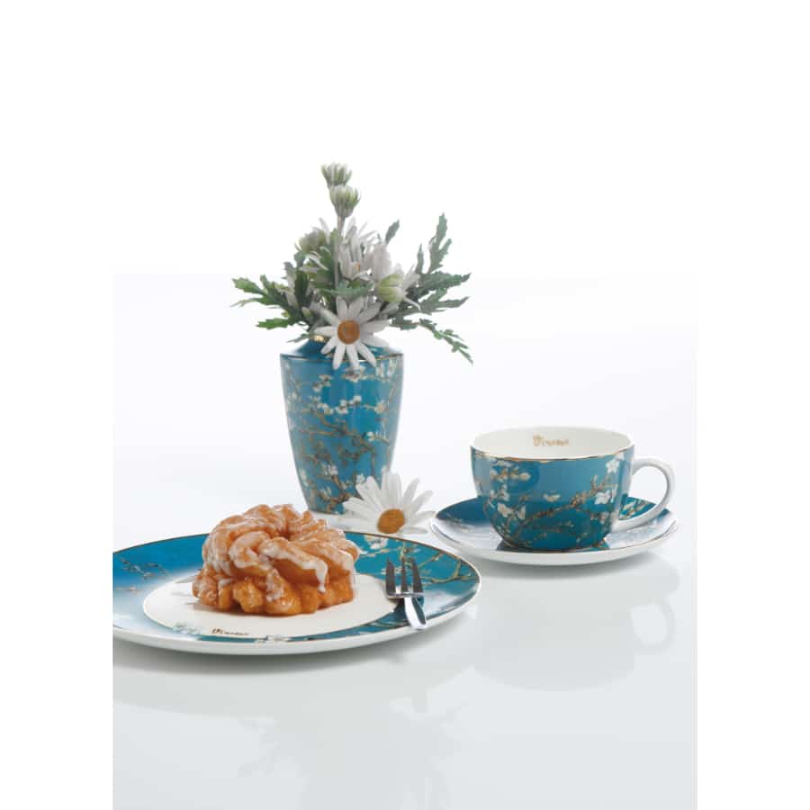 Goebel Mini Vase Van Gogh Almond Tree Blue 12.5cm -Goebel