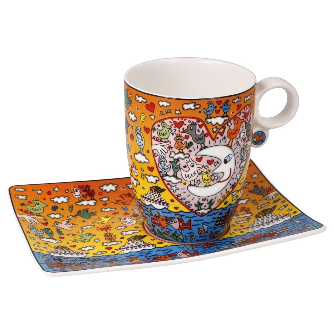 Goebel Mug & Saucer J.Rizzi - Romance at the sea 400ml -Goebel