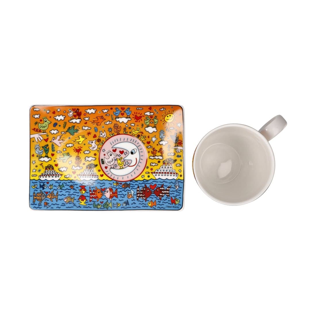 Goebel Mug & Saucer J.Rizzi - Romance at the sea 400ml -Goebel