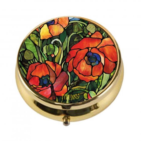 Goebel Pill Box Tiffany Oriental Poppy -Goebel
