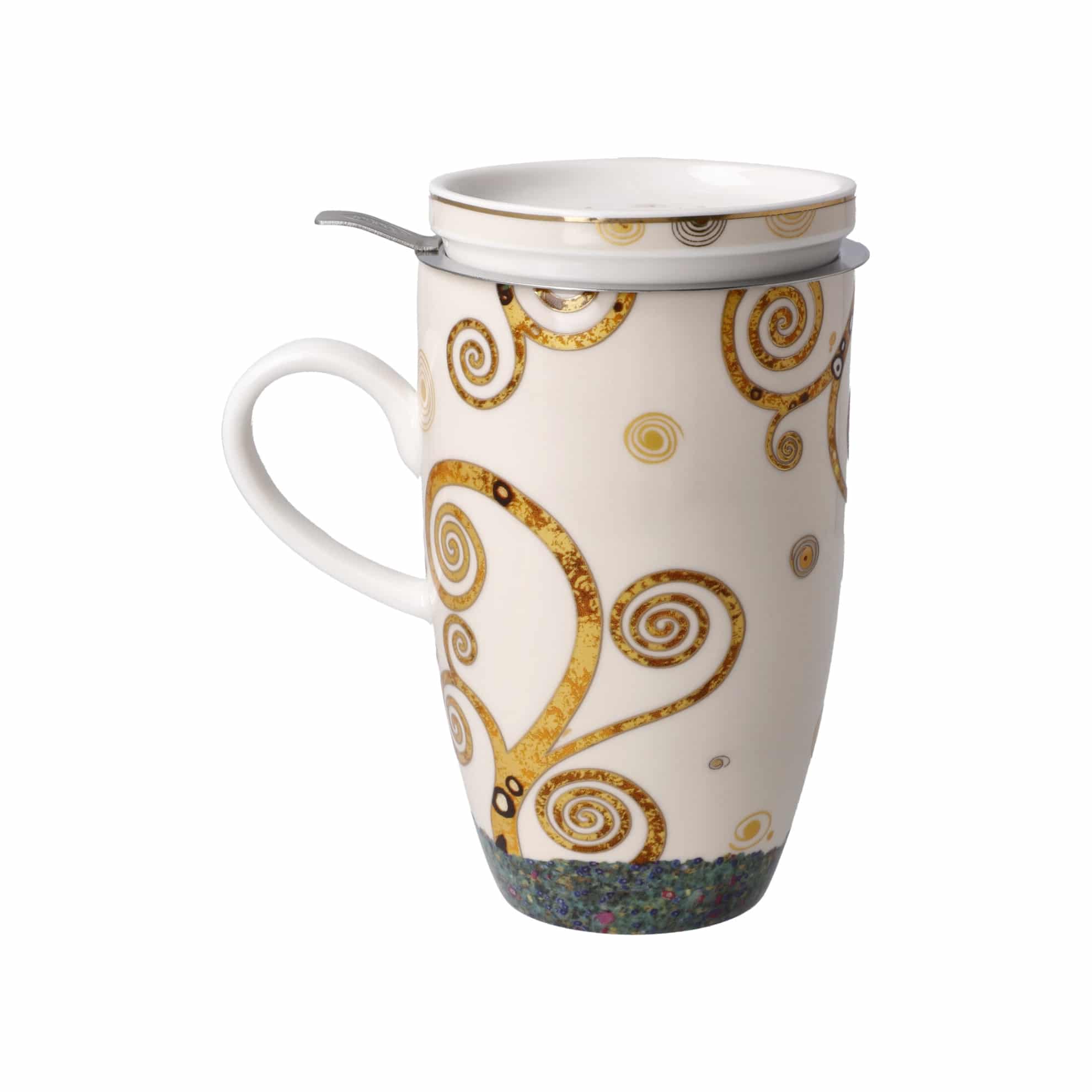 Goebel Tea Cup Strainer Gustav Klimt The Kiss -Goebel