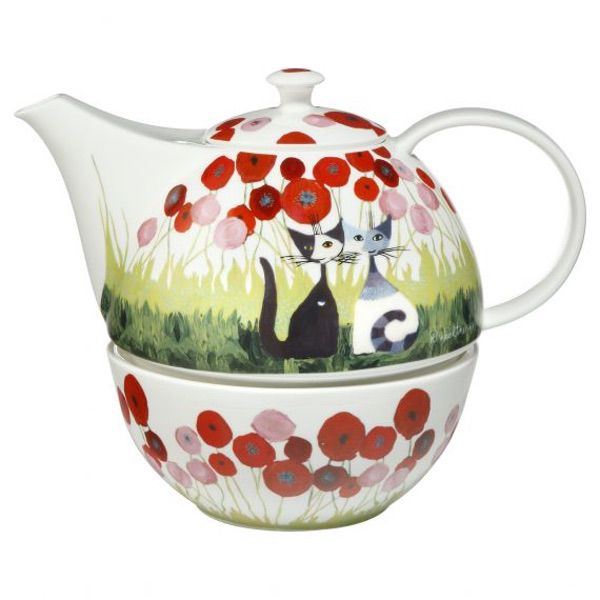 Goebel Tea For One Innamorati Tra I Papaveri 20cm -Goebel