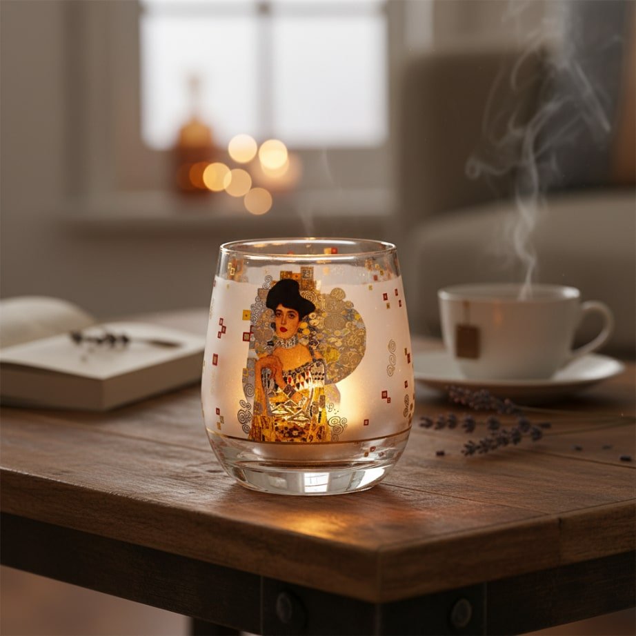 Goebel Tealight Holder 9.5cm Gustav Klimt Adele -Spilhaus