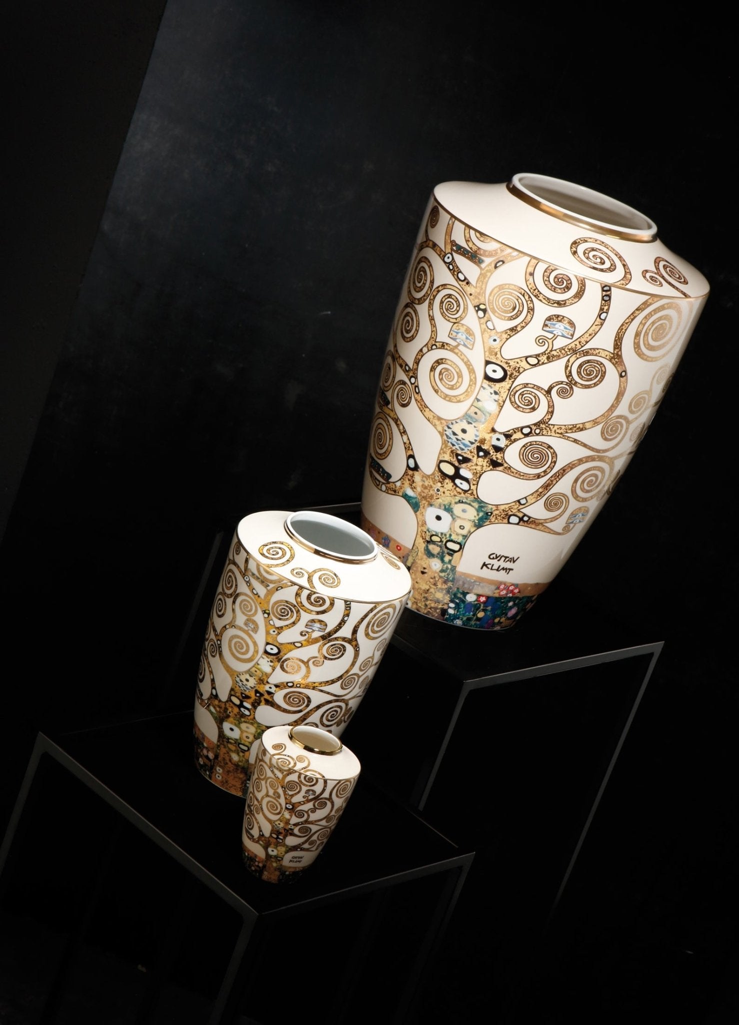 Goebel Vase Gustav Klimt The Tree of Life 24cm -Goebel