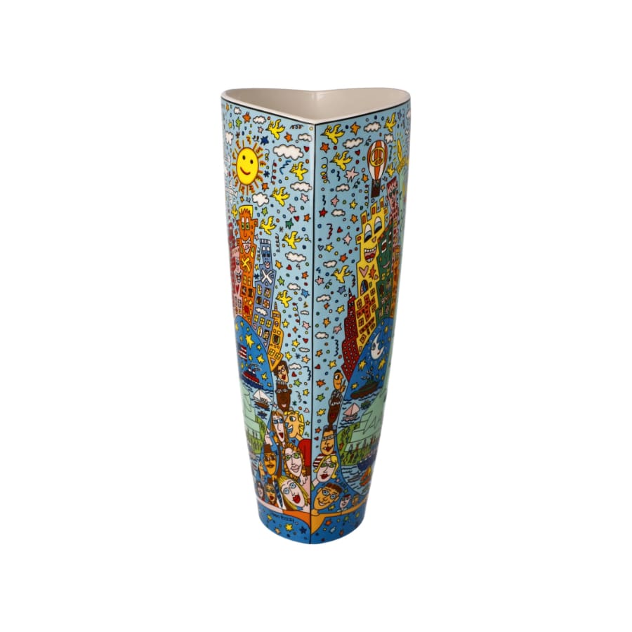 Goebel Vase James Rizzi The Big Apple is Big On Liberty 28cm -Goebel
